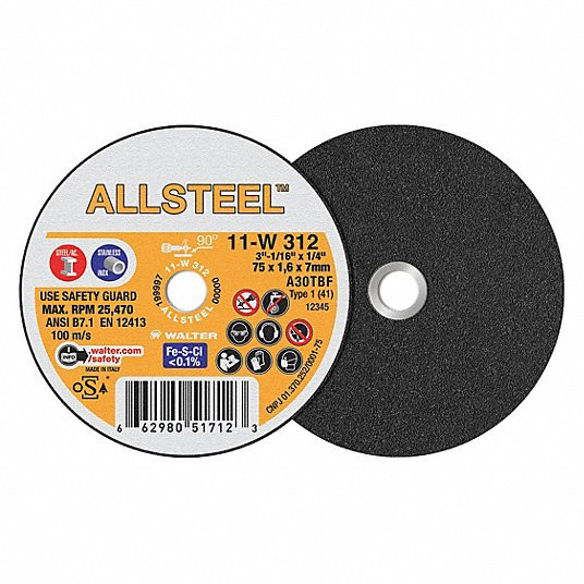 16インチ
ホイール Walter Surface Technologies | ALLSTEEL™ Mini Cut-Off Wheels