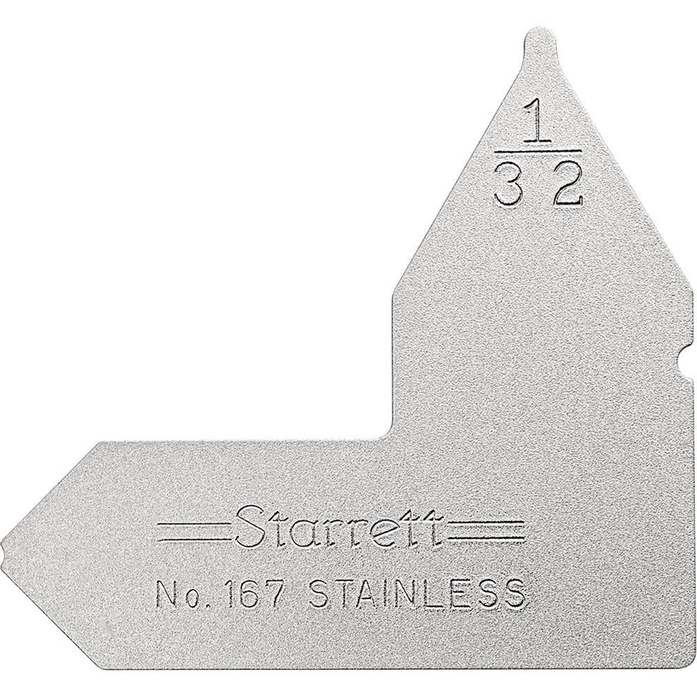 Starrett 1/32 Inch Radius Gage Satin Chrome Finish, Stainless Steel ...