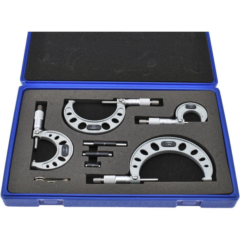 Value Collection Micrometer Value Collection Mechanical Outside Micrometer Set: 4 Pc, 0 to 4 ...