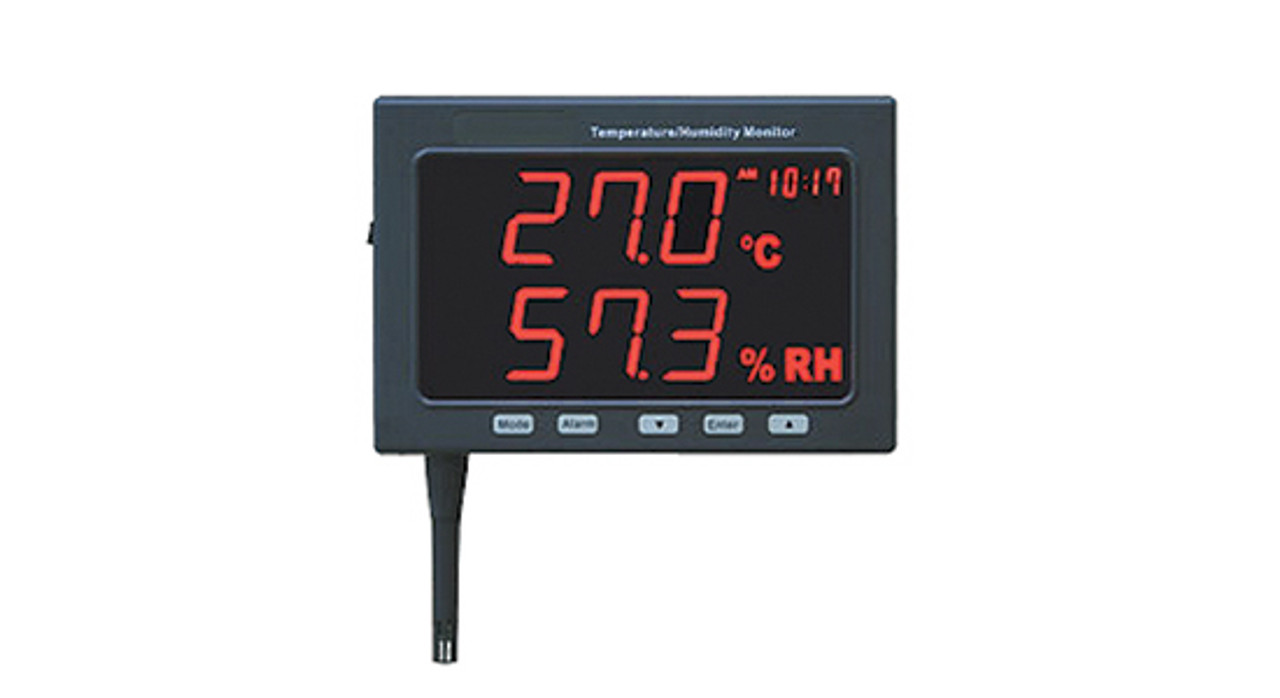 Jumbo Display Temperature and Humidity Meter with Clock