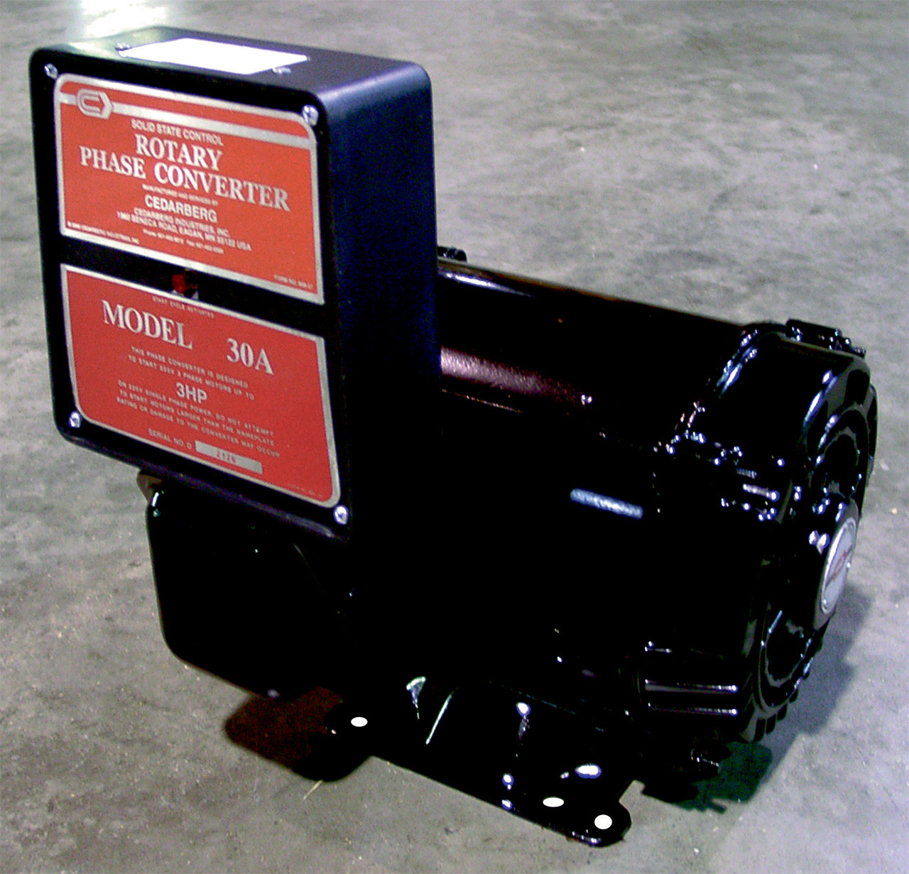 Cedarberg Standard Duty Rotary Type Phase Converters Penn Tool Co., Inc