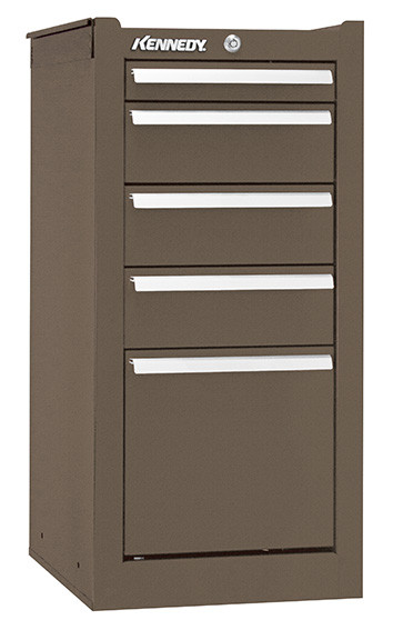 Kennedy K1800 5-Drawer Side Cabinet, Brown Wrinkle - 185XB| Penn