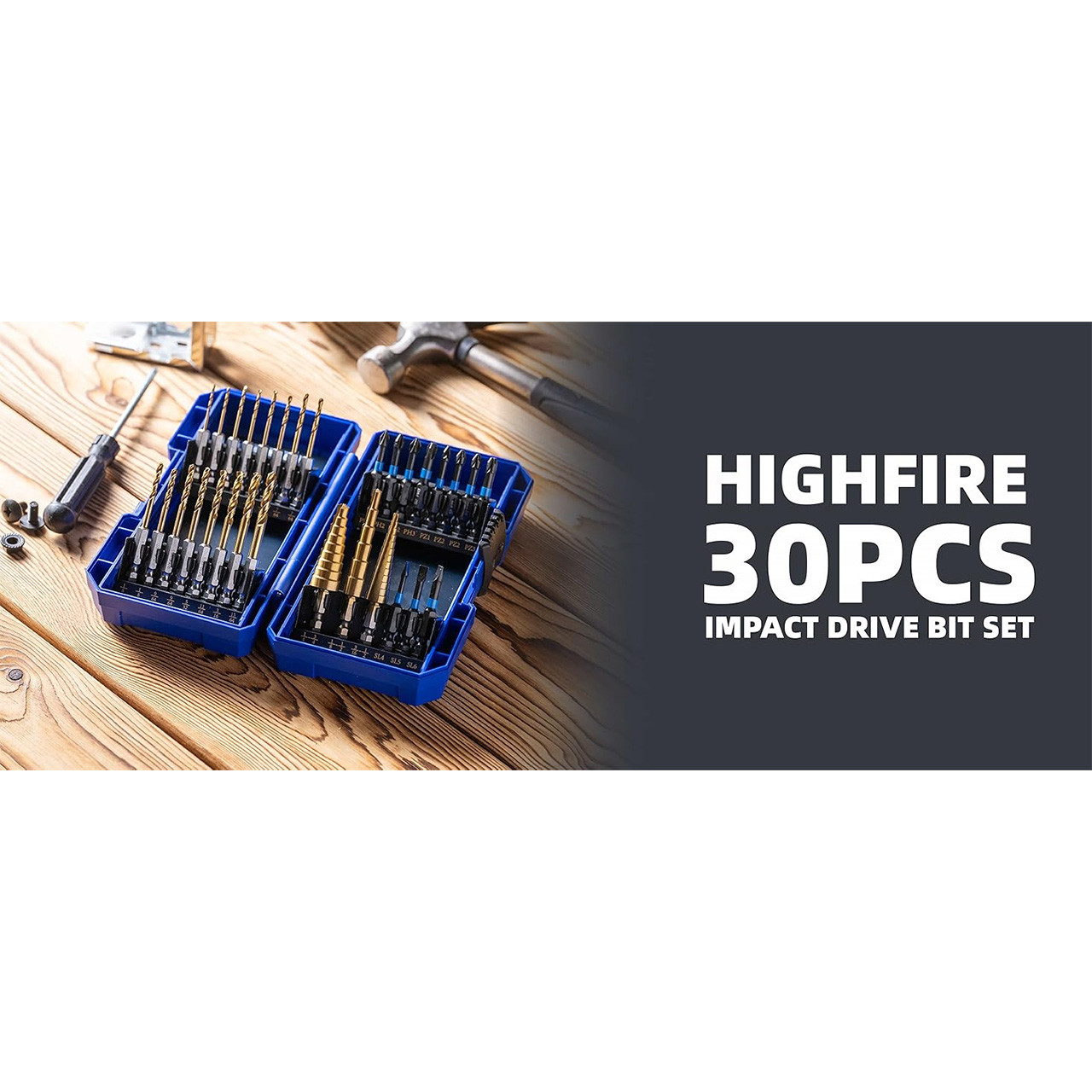 JEFE HEX Handree 30 Pcs Hex Shank Drill Bit and Screw Driver Bit Set ...