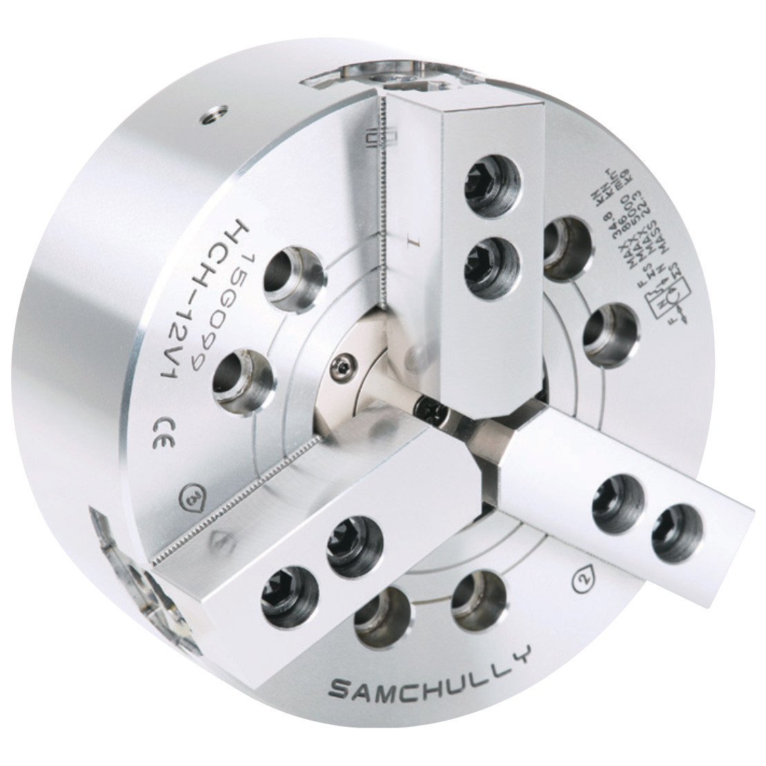 Samchully Vice Samchully HCH Series 3-Jaw, Standard, Open-Center Power Chuck, 15
