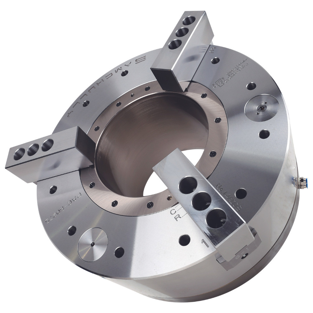 Samchully Vice Samchully PAC Series Pneumatic Lathe Chuck for Large Pipe Machining [3 ...
