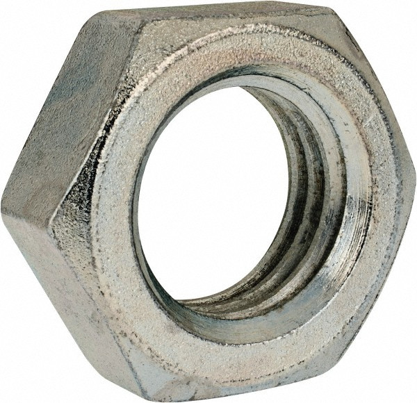Value Collection Hex Nut: 1-3/8 - 6, Grade 2 Steel, Zinc Clear