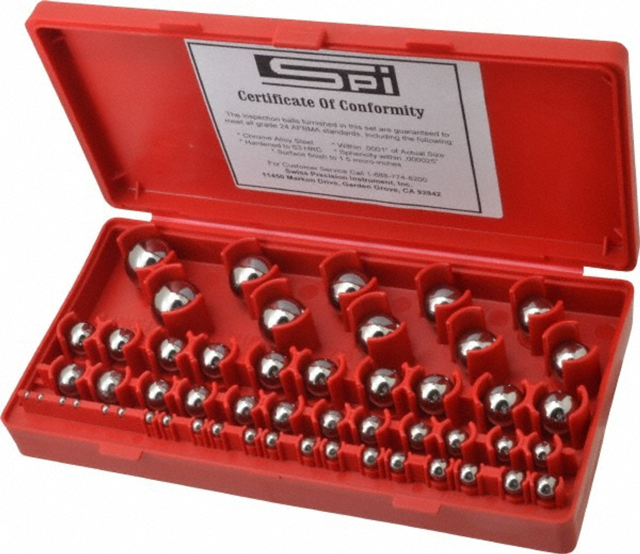 SPI 52 Piece Precision Gage ball Set 1/8" to 1" 101931 Penn Tool Co., Inc