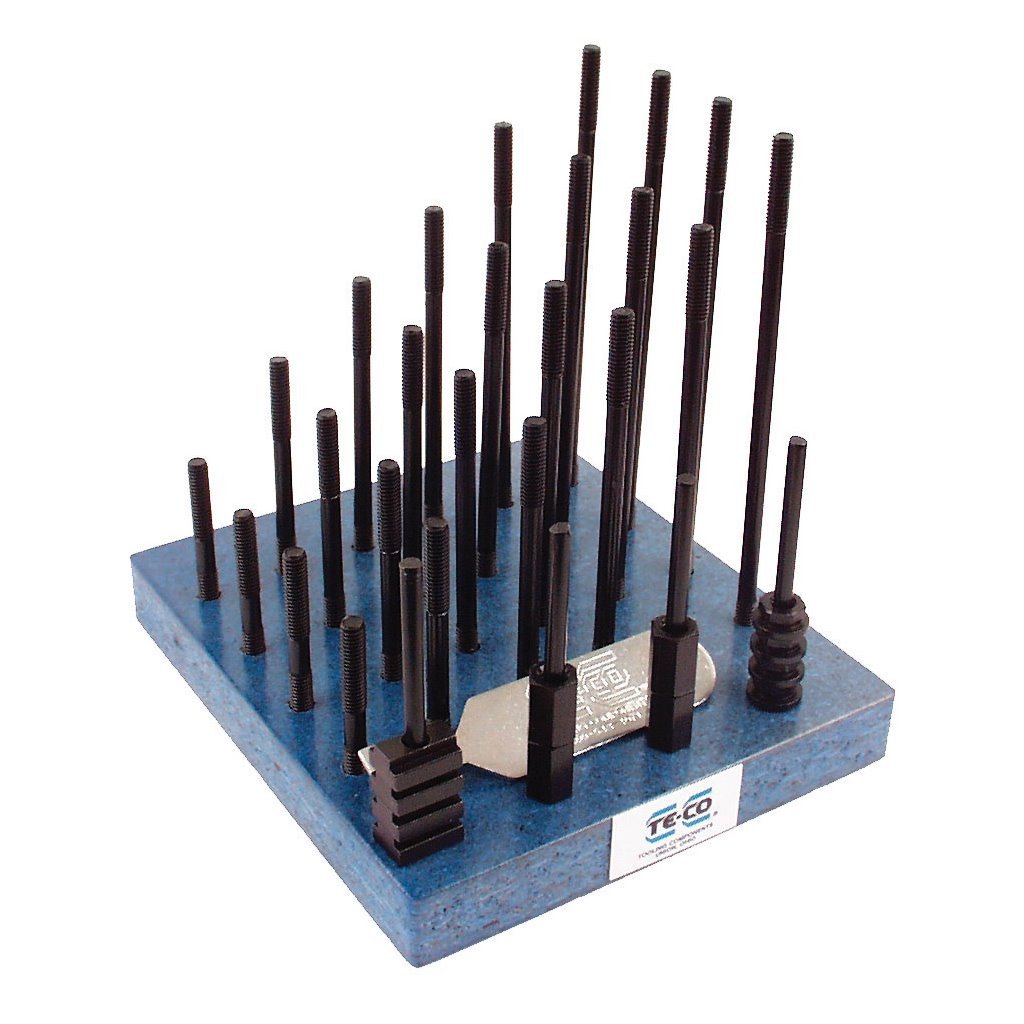 TE-CO 38 Piece, 5/8-11 Stud, 13/16" T Slot, T Nut & Stud Kit 1-1/4" T