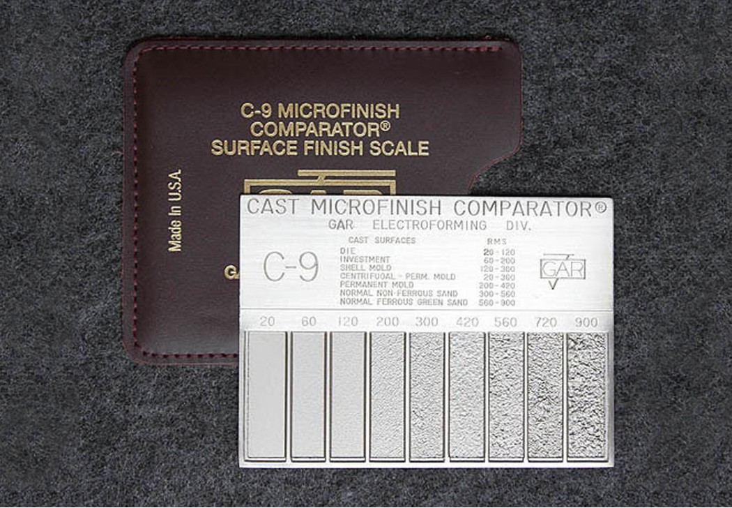 GAR C-9 Cast Microfinish Comparator Surface Roughness Scale - 16039 ...