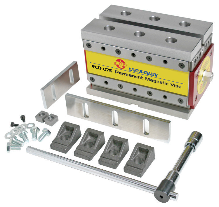 EarthChain ECB Workholding Vise, 7.3" x 4.2" x 4.2", 2640 lbs. Holding Power ECB120