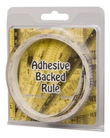 Mylar Adhesive Backed Rule, Horizontal, Left to Right, 1/16" Grad., 12