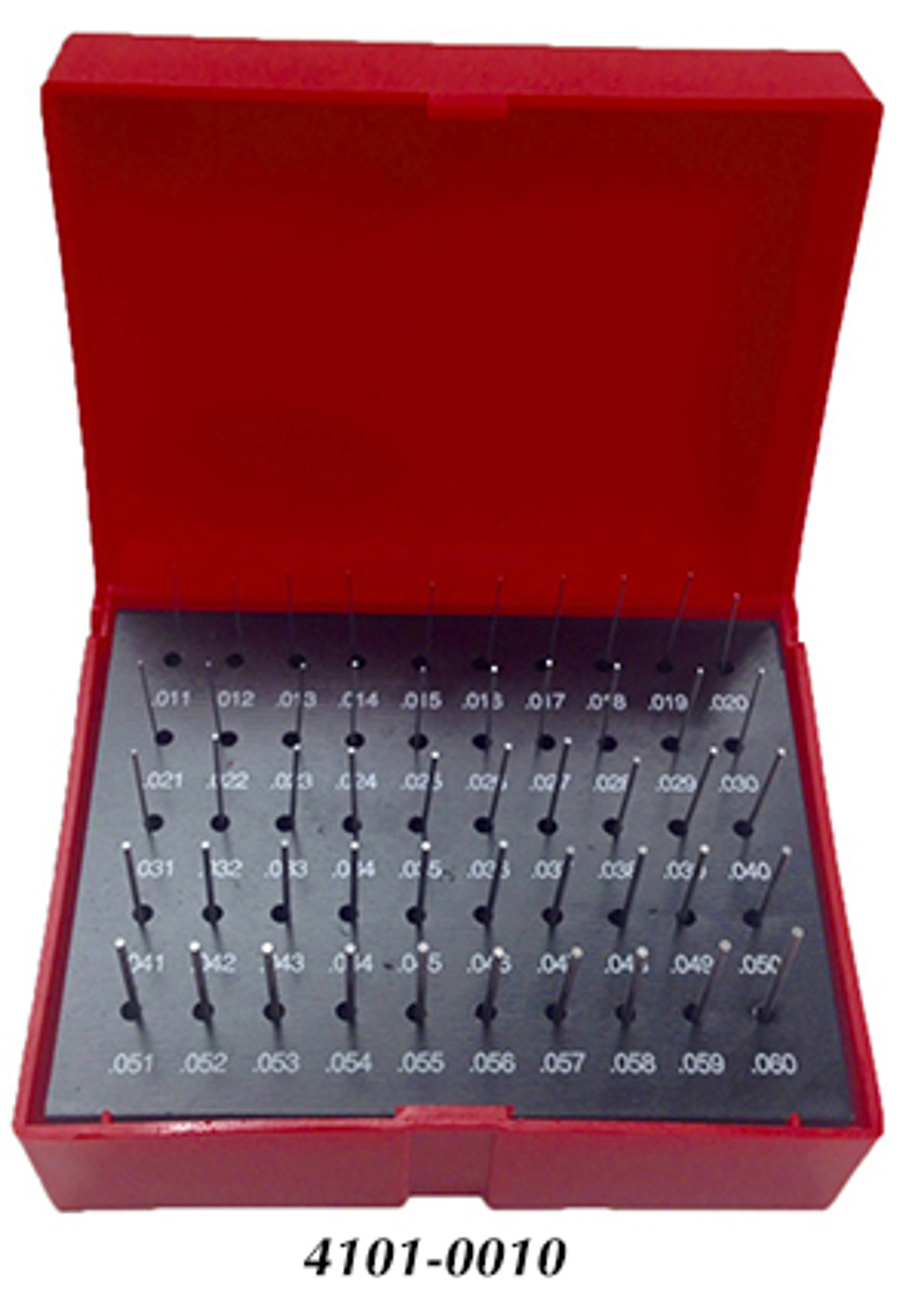 Precise 50 Piece Standard Steel Pin Gage Set 41010010 Penn Tool Co
