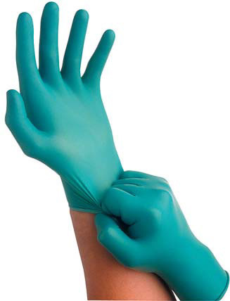 Ansell Touch N Tuff Nitrile Disposable Gloves, Box of 100, PowderFree