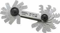 SPI Metric Screw Pitch Gage 20 Leaves 0.4 - 6.0 mm Pitch - 14-029-3