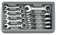 GEARWRENCH 10 Piece Metric Stubby Combo Ratcheting Wrench Set - KD9520