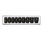 Sunex Standard Length Impact Socket Set, 1/4" Drive 9 PC Metric - SUN1809