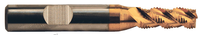 Precise Trijet-45 3 Flute M42 8% Cobalt Metric TiN Coated Roughing Single End Mill, 12mm Shank, Length of Cut 26mm,  83mm OAL