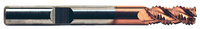 Precise Trijet-45 3 Flute M42 8% Cobalt Metric TiCN Coated Roughing Single End Mill, 16mm Shank, Length of Cut 32mm, 92mm OAL