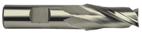Precise 2 Flute High Speed Steel Metric Single End Mill, 20mm Size, 5/8" Shank Diameter