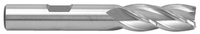 Precise 4 Flute 13mm Size M42 8% Cobalt Metric Center Cutting Single End Mill, 1/2" Shank Dia., Length of Cut 1-1/4"