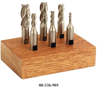 Precise 6 Piece M42 Cobalt Multi-Flute C/C 3mm-12mm Metric Single End Mill Set D2MC6S