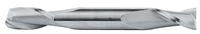 Rushmore USA 2 Flute Metric Solid Carbide Double End Mill, 4mm Size & Shank Diameter, 10mm Length of Cut, 63mm Overall Length