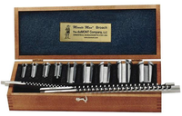 Dumont #70 17 Piece 26 Combo HSS Metric Keyway Broach Set - 44498