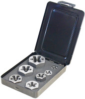 Precise 7 Piece Metric Hexagon Rethreading Die Kit - 1017-0007