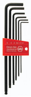 Wiha Ball End Hex Long Arm L-Key Black Metric 6 Piece Set - 36992