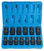 Grey Pneumatic 1/2" Drive 13 Piece 12 Point Standard Metric Univ. Set - GY1713UM