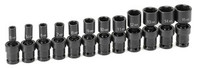 Grey Pneumatic 1/4" Surface Drive 12 Piece Impact Universal Metric Set - GY9712UM
