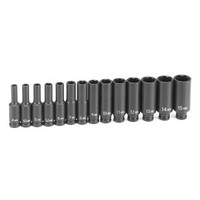 Grey Pneumatic 1/4" Surface Drive 14 Piece Metric Set Deep - GY9714MD