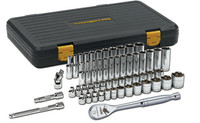 GEARWRENCH 56-Pc 3/8" Drive SAE/Metric 6 pt Standard & Deep Socket Set - KD80550P