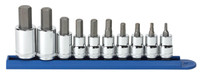 GEARWRENCH 10 Piece 3/8 and 1/2 Drive Metric Hex Bit Socket Set - KD80578