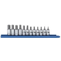 GEARWRENCH 12 Piece 3/8 Drive Metric Hex Bit Set - KD80580