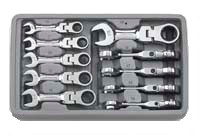 GEARWRENCH 10 Piece Metric Stubby Flex Head Combination Wrench - KD9550