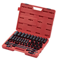 Sunex 43 Pc 1/2" Dr. Metric Master Impact Socket Set - SU2569