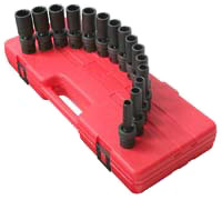 Sunex 1/2 Dr 12 Pt Metric Deep 15Pc Universal Impact Skt Set - SU2662