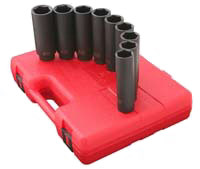 Sunex 1/2" Dr. 12 Pc. Metric 5" Extra Long Deep Impact Socket - SU2851