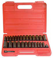 Sunex 28 Piece SAE and Metric Impact Socket Set 5/16-1" 8-22mm - SU3360DD