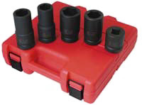 Sunex 1" Drive 5 Piece Sae/Metric Wheel Service Impact Socket - SU5685