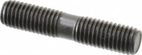 Gibraltar M10x1.50 50mm OAL Equal Double Threaded Stud Alloy Steel, Black Oxide Finish, 20mm Equal Thread Length, Metric 60401G - 74365594