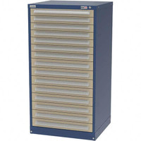 LISTA 10 Drawer, 294 Compartment Blue Steel Tool Crib Storage