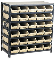 Quantum Storage Systems 12 Deep x 36 Wide x 75 High, Steel Open Hopper  Storage Unit