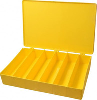 Durham 13 Compartment Clear Small Parts Compartment Box - 10-13/16 Wide x 1-3/4 High x 6-3/4 Deep, Polypropylene Frame, 1-9/16 Bin Height