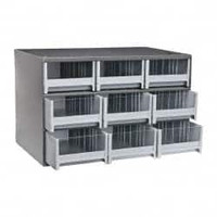 Akro-Mils 3 to 18 Compartment Clear Small Parts Storage Case 9-1/2 Wide x  14-3/8 High x 2-1/2 Deep, Clarified Polypropylene Frame, 2-7/8 Bin Width  x 2-3/8 to 14 Bin Height x 2