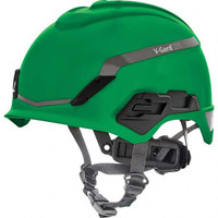 MSA Safety ANSI Type I Class C, G & E 4-Point Ratchet Short Brim Hard Hat One Size Fits Most, High Density Polyethylene, Slotted, Green 10194794 - 19312057