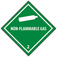 AccuformNMC 10-3/4" Wide x 10-3/4" High, Pressure-Sensitive Vinyl Placard White on Green, UV Resistant, Chemical Resistant, Graffiti Proof DL6P - 63374722