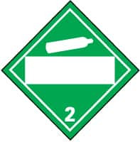 AccuformNMC 10-3/4" Wide x 10-3/4" High, Pressure-Sensitive Vinyl Placard White on Green, UV Resistant, Chemical Resistant, Graffiti Proof DL6BP - 63375356