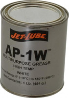 Jet-Lube 1 Lb Can High Temperature Grease White, High Temperature, 550°F Max Temp, NLGIG 2, 31605 - 00328252